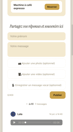 Borne numérique pour événement